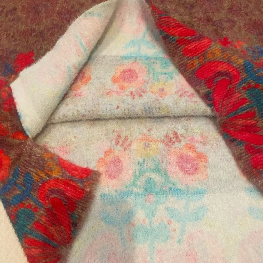 NATURAL LIFE Purple Floral Crewneck Sweater with Pink & Blue Accents - Picture 6 of 7